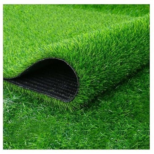 Kunstrasen Balkon Teppich Wasserfest Rasengitter Kunststoff Kunstgrasbelag Höhe 20mm Und 30mm Wasserdurchlässiger Kunstrasenteppich Verblasst Nicht Grasmatte Rasenteppich(Höhe: 20mm,100x600cm)