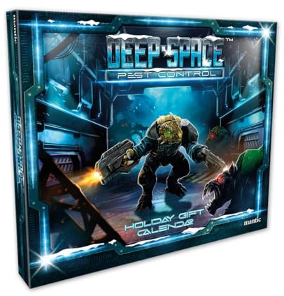 mantic Games | Deep Space Pest Control: Advent Calendar | 24-Day Sci-Fi Tabletop Game Countdown | Miniatures, Terrain, Dice & Tokens | Festive Game Experience