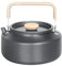 Lightweight Metal Camping Kettle, Portable Picnic Tea Pot with Silicone Handle, Metal Tea Pot for Camping, Ergonomic Outdoor Tea Pot for Hiking, Picnics, Camping, Indoor and Outdoor Use
