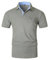 VMSUCIJ Mens Polo Shirts Short Sleeve Classic Cotton Collared Neck Tshirt with Pocket,Grey 45,M