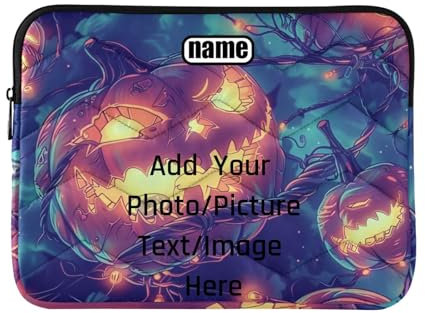 Housse souple personnalisable pour ordinateur portable de 13 à 14 pouces avec fermeture éclair pour le travail et les voyages