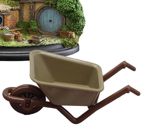 CGACCSD Brouette Miniature, Jouet Brouette Enfant, Mini Brouette De Jardin Mignonne, Kit De Jeu Décoratif en Bois, Décoration De Brouette De Jardin À