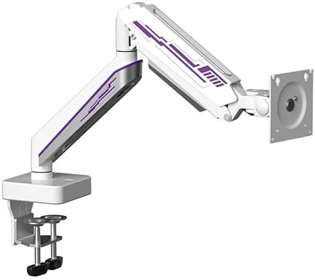 GUZHIKU Braccio Monitor per 13-49 Pollici fino a 20 kg, Rotazione 360° Supporto Monitor Scrivania, Monitor Arm Inclinazione e Altezza Gas Regolabili, Porta Monitor Gestione dei Cavi, VESA 75/100 mm