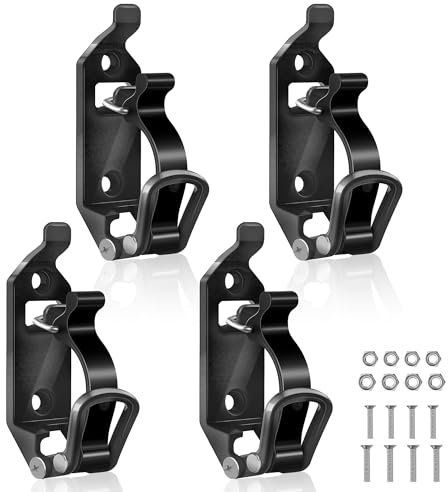 GWAEPU Set of 4 shovel holders for roof racks: shovel holder truck accessories with screws and nuts - shovel holder for roof rack (black)