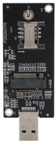 Yctze NGFF M.2 Ciudad del Adaptador USB 3.0 con Ranura SIM Incorporada para Módulos y Antenas de WWAN 4G 5G (2 Antenas)