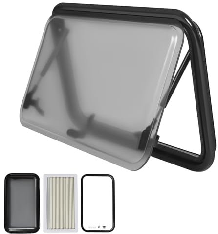 Ventana de autocaravana, 700 x 400 mm, con ventana, moderna RV Caravana, Caravana, Autocaravana, Ventana para Van Caravan Camper, ángulo de apertura: 80-85°