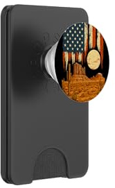 Drapeau Américain Paysage Désert Cactus Western PopSockets PopWallet pour MagSafe