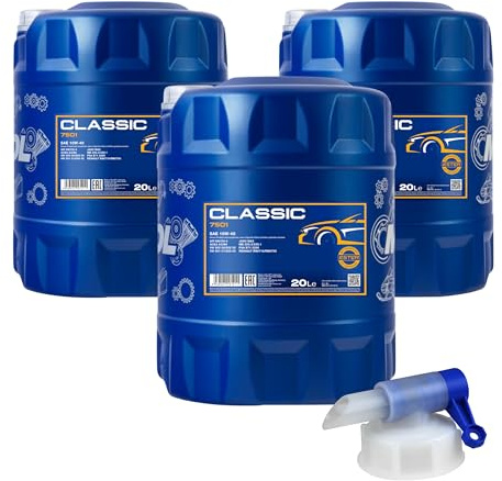 60L MANNOL Classic 10W-40 API SN/SM/CF Öl Motoröl MN7501-20 inkl. Auslaufhahn