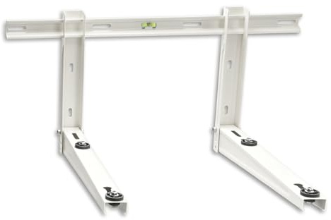 Wostore Support mural universel pour appareil extérieur de climatisation 550 mm 9000-36000 BTU jusqu'à 160 kg, console murale pour climatisation split et pompe à chaleur robuste et stable (blanc 550