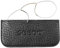 SEEOO Lesebrille Light black mit +2.5 Dioptrien Stärke - Brille zum Lesen für Damen und Herren - Bügelloser Lesebrillen Zwicker/Kneifer vom Optiker mit Echtleder Etui schwarz