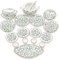 Odoria 1/12 Miniatura 17PZ Vajilla Porcelana con Flor Ciruela Cocina Accesorio para Casa de Muñecas