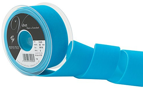 Berisfords Velvet Ribbon Orient 45mm x 10m - Nylon Craft Ribbon for Sewing, Gift Wrapping and Hair Accessories