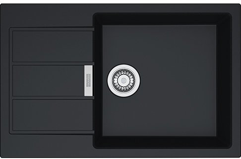 Franke SID 611-78/45 Lavabo sobre-encimera Rectangular Tectonita - Fregadero (Lavabo sobre-encimera, Rectangular, Tectonita, Carbono, 1 senos, 451 x 441 mm)
