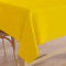 Encasa XO Baumwoll-Canvas-Tischdecke | Sonnenstrahlgelb Einfarbig | Rechteckige Größe 140x180 cm | Esstischdecke zur Dekoration – maschinenwaschbar