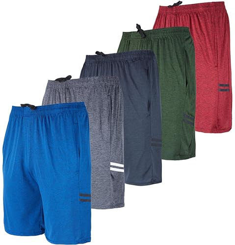 Real Essentials Herren Fitness Tennis-Shorts, Set H, L