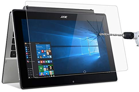 Cqu Laptop Ultra-thin 0.4mm 9H Surface Hardness Full Screen Film Protect Cover Tempered Glass Film Screen Protector for Acer Switch 11V (SW5-173) 11.6 inch Netbook Portable Computer
