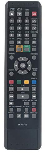 VINABTY SE-R0342 Télécommande de Remplacement Compatible avec Toshiba DVD VCR Video Cassette Recorder DVR20KB