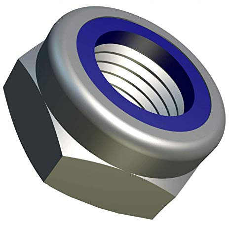 M5 Tuercas Autoblocantes, Tuercas De Seguridad De Nylon (Paquete de 25) De Tuercas De Seguridad A2 Acero Inoxidable Con Hexágono Autobloqueo ISO 10511 DIN 985 5mm