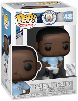 Funko Pop! Football: Manchester City - Raheem Sterling - Manchester City FC - Vinyl-Sammelfigur - Geschenkidee - Offizielle Handelswaren - Spielzeug Für Kinder und Erwachsene - Sports Fans