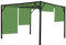 Pergola Baia, Garten Pavillon Terrassenüberdachung, stabiles 6cm-Stahl-Gestell + Schiebedach grün - 3x4m
