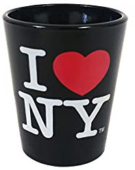 Torkia - Official Licensed I Love/Heart NY Shot Glass - 1.5oz (Black)