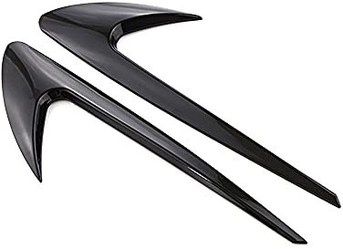 2 stücke Fender Wind Vane Air Badge Decor Aufkleber V8 BITURBO. Emblem for Mercedes Benz AMG GT S ML SL Klasse CLA GLA SLK SLS CLS W220 (Color Name : Bright Black Cover)