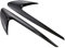 2 stücke Fender Wind Vane Air Badge Decor Aufkleber V8 BITURBO. Emblem for Mercedes Benz AMG GT S ML SL Klasse CLA GLA SLK SLS CLS W220 (Color Name : Bright Black Cover)