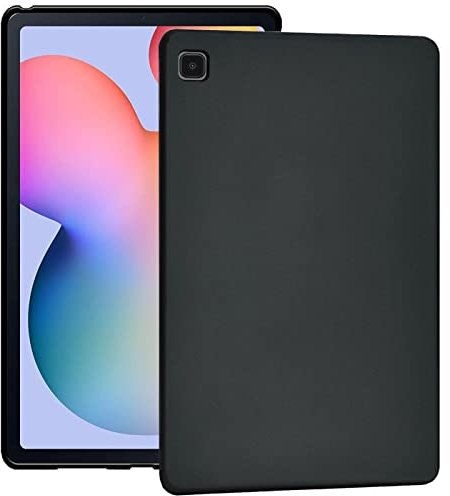 Verco Hülle für Samsung Galaxy Tab S6 Lite, Schutzhülle Tablet Tasche Silikon Case Slim Cover [10.4 Zoll P610 / P615], Schwarz