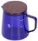 Jarra de vidrio para servidor de café, jarra de vidrio para café con tapa y pico, taza pequeña de leche para café, tetera de vidrio de 300 ml para jarra de té fría de 11,9 oz(Azul)