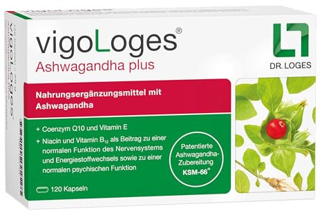 vigoLoges® Ashwagandha plus - 120 Kapseln - Nahrungsergänzungsmittel mit Ashwagandha