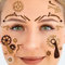 Party Factory Face Tattoo Steampunk, temporäres Glitter Gesichtstattoo für Motto Party, Halloween & Karneval, Kinder & Erwachsene