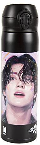 Maxers Bangtan Boys - Borraccia in acciaio inox, 500 ml, mantiene i liquidi caldi o freddi con Jung Kook V Jimin j-Hope