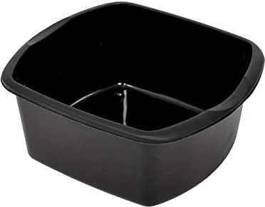 Addis 8 Litre Small Rectangular Plastic Washing Up Bowl, Black