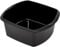 Addis Cuenco rectangular pequeño de plástico de 8 litros, color negro