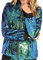 Ware the Next® Damen-Bikerjacke mit glitzernden Pailletten, langärmelig, mit Reißverschluss vorne, glitzernd, für Club, Tanz, Party, Festival, Kostüm, grün, M/L