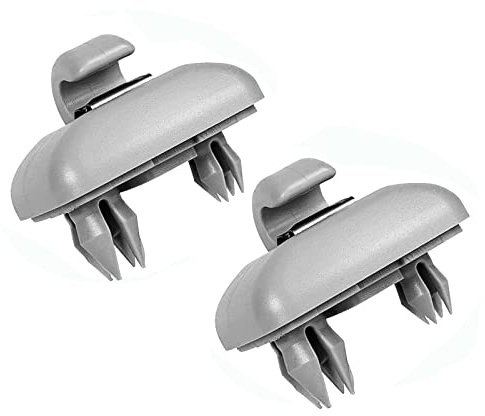 Shkalacar Auto Sun Visor Clip Pack 2, Clip Interior de la Visera del Coche Compatible con Audi A1 A3 A4 A5 Q3 Q5 (8E0 857 562) A7 B6 B7 B8 S4 S5 Gris