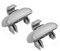 Shkalacar Ganci per parasole auto, 2 pezzi, ganci per parasole auto, compatibili con Audi A1 A3 A4 A5 Q3 Q5 (8E0 857 562) A7 B6 B7 B8 S4 S5, grigio