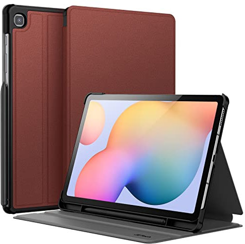 JETech Hülle für Samsung Galaxy Tab S6 Lite 10,4 Zoll 2024/2022/2020 mit S Pen Halter, Schlank Folio Ständer Tablet Schutzhülle, Multi-Winkel Ansehen (Burgunderrot)