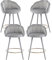chairus Barhocker aus Samt 4er Set Modern Barstuhl mit Beinen Gepolstert Tresenhocker für Küche Bar (Grau-4)