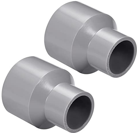 QUARKZMAN 40mm x 25mm PVC Réduction Couplage x 2 PCS DWV Tuyau Raccord Couplage Connecteurs pour Bâtiment Irrigation Plomberie Installation, [Gris]