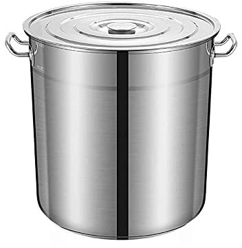SEYFI Pots,Deep Stock Pot with Stainless Steel Lid,with Stainless Steel Lid,Stock Pots,30L