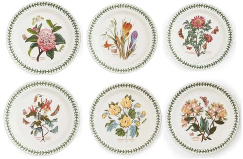 Portmeirion Botanic Garden - Set di 6 piatti piani, 26 cm
