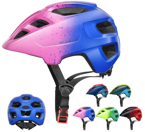 Kids Helmet, Kids Bike Helmet Adjustable 50-56cm for Boys Girls | for Kids Age 5-14,Cycle Helmet with Visor,Lightweight,Multi-Sport Safety Helmet for Bicycle Scooter Skating Cycling