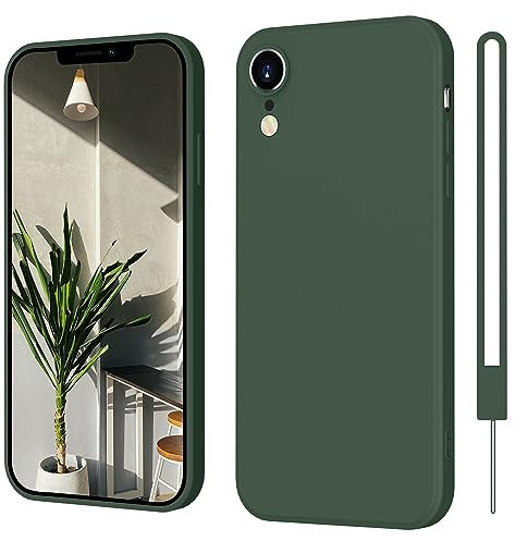 iPhone XR Hülle Silikon Case, ElestBela Hanyhülle iPhone XR Ultra Dünn Slim mit Microfiber, Kratzfeste Rundumschutz Case Schutzhülle Hülle für iPhone XR 6.1'' Grün