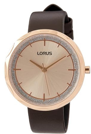 Lorus Damen Analog Quarz Uhr mit Leder Armband RG246WX9