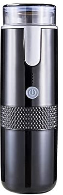 Bassulouda Cafetera ElectróNica MáQuina de Espresso Recargable Cafetera PortáTil para AutomóVil Hacer Café Molido y Espresso Viajes Camping