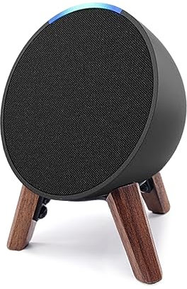 Echtholz-Ständer für Alexa Pop-Lautsprecher (2023), Stativ-Halterung, Zubehör, Schützt für Besseren Sound, Sichere und Stabile Holzhalterung für Echo Pop (Walnuss)