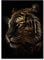 ABCWARRT Moderne abstrakte Kunst Leinwand Malerei Schwarz Gold Tier Poster Eule Tiger Löwe Wolf Adler Zebra Stier Bild Home Wand Dekoration (50 * 70cm Kein Rahmen,8)