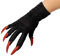 Eiudxue Lange Handschuhe, Halloween-Handschuhe, Vampir-Handschuhe mit Nägeln, lange Krallenhandschuhe, Cosplay, Halloween, Streich Requisite