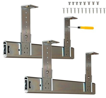 Guide Scorrevoli Per Cassetti E Ripiano Porta-tastiera - Montaggio Sotto Il Scrivania, Computer Vassoio Scorrevole Accessori, Regolabili In Altezza, Guide Per Mensola Estraibile